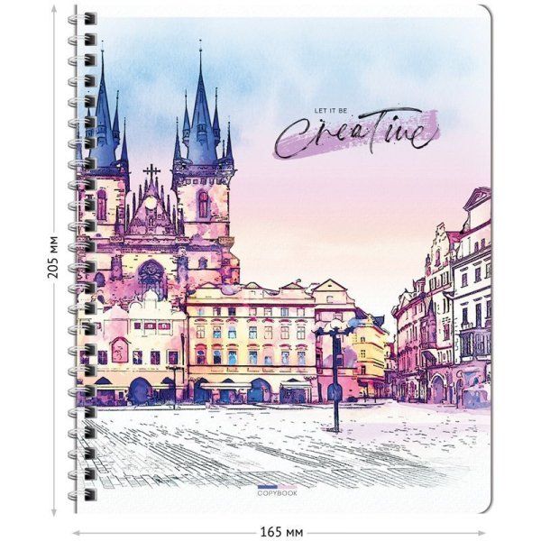 Тетрадь 96л. A5 клетка ArtSpace "Путешествия. Watercolor city" на гребне RE-Т96спк_29893