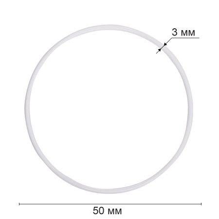 Кольцо для макраме GAMMA сталь металл d 50 мм белое RKS-005