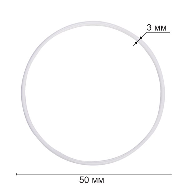 Кольцо для макраме GAMMA сталь металл d 50 мм белое RKS-005