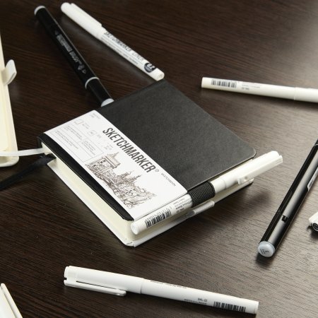 Блокнот для зарисовок SKETCHMARKER Domino 140 г/м 20 x 20 см 80 л, белая бумага, твердая обложка NP-23141006SM