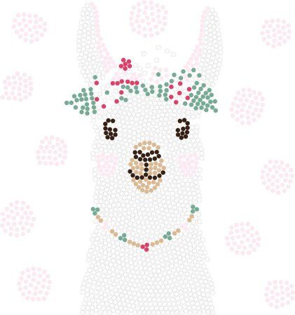 Кристальная (алмазная) мозаика ФРЕЯ постер "Лама" 20 х 20 см ALBP-269