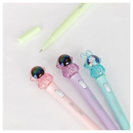 Ручка шариковая MESHU "Spaceheroes" светящаяся, синяя, 0.5 мм, корпус ассорти RE-MS_51315