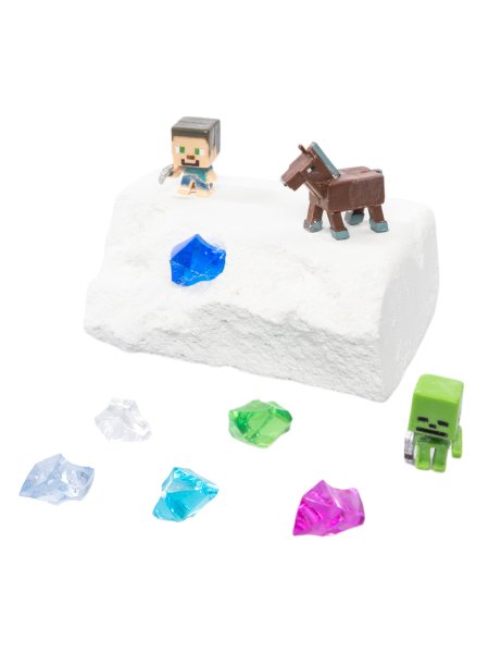 Научно-познавательный набор "Раскопки: Кубикрафт" 3 фигурки, 6 кристаллов KOR-05545