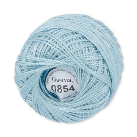Пряжа GAMMA Ирис 100% хлопок 1 x 10 г 82 ± 3 м №0854 св.голубой GAM-IRI-1-0854