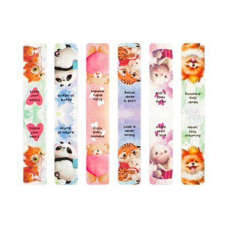 Закладки магнитные для книг 6 шт MESHU "Cute animals" глянцевая ламинация RE-MS_58939