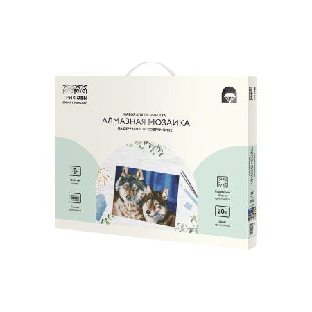Алмазная мозаика ТРИ СОВЫ "Волки" 40 x 50 см, холст на подрамнике RE-АМП4050_47619
