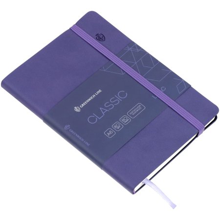 Записная книжка А6 80л. Greenwich Line "Classic. Lilac" ЛАЙТ, кожзам, с резинкой, фактурное тиснение, блок в клетку RE-NA6_50842 Записная книжка А6 80л. Greenwich Line "Classic. Lilac" ЛАЙТ, кожзам, с резинкой, фактурное тиснение, блок в клетку RE-NA6_50842