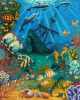 Кристальная (алмазная) мозаика ФРЕЯ на подрамнике "Сокровища океана" 40 х 50 см ALPD-236