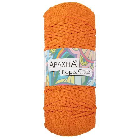 Пряжа ARACHNA Cord Soft 100% полиэфир 1 x 230 ± 10 г 100 ± 5 м №125 оранжевый ARA-COR-S-125