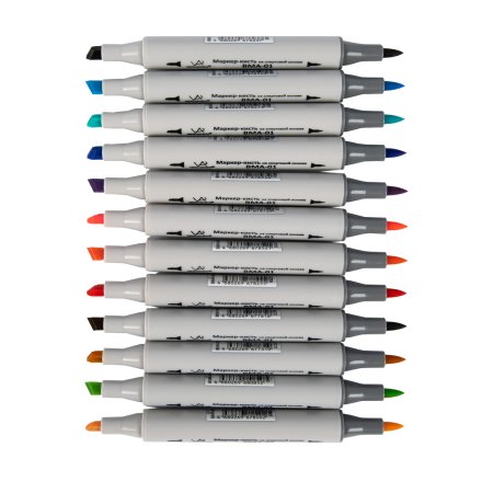 Набор маркеров на спиртовой основе VISTA-ARTISTA 06 - Манга (Пастельные тона) 0.7-7 мм 12 BMAS-12-06