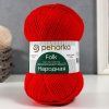 Пряжа Пехорская ПТ "Народная" Шерсть-30%, Акрил-70% 1 х 100 г 220 ± 13 м №088 красный мак PEH-NAR-088
