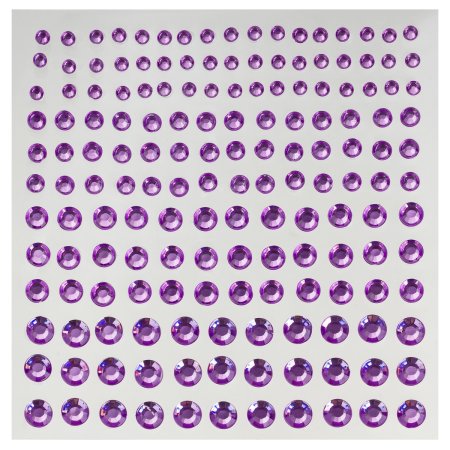 Наклейка-тату MESHU "Purple drops" 162 стразы RE-MS_64969
