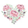 Кристальная (алмазная) мозаика ФРЕЯ постер "Цветущее сердце" 30 х 30 см ALBP-280