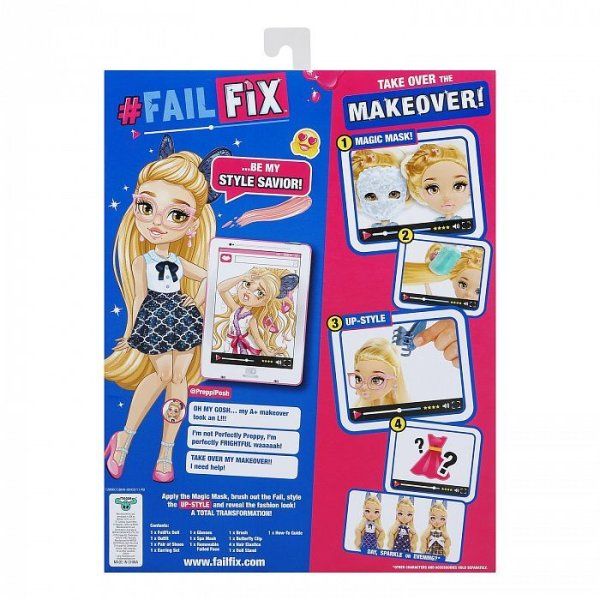 ФейлФикс Игровой набор кукла 2в1 Преппипош с акс. ТМ FAILFIX ROS-38192
