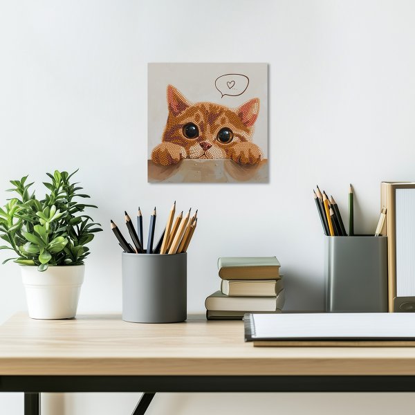 Кристальная (алмазная) мозаика ФРЕЯ постер "Пушистые лапки" 20 х 20 см ALBP-256