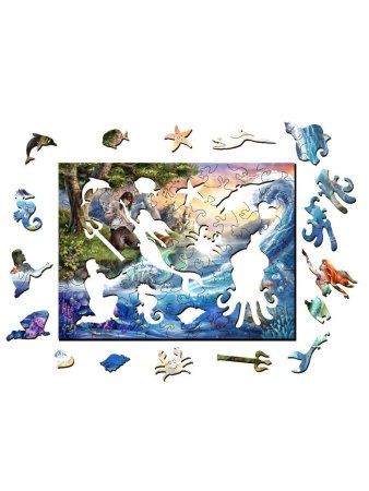 Фигурный деревянный пазл Страна сказок "Русалочка" MAG8324