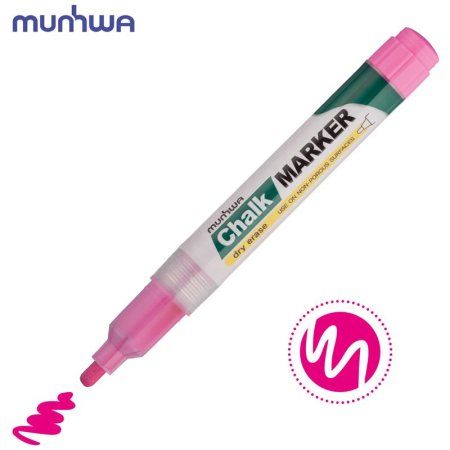 Маркер меловой MunHwa "Chalk Marker" 3 мм, спиртовая основа, розовый RE-CM-10