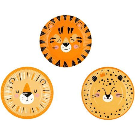 Тарелки бумажные MESHU "Wild cats" 18 см, 6 шт RE-MS_55437