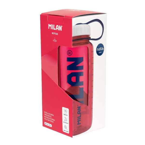 Бутылка из тритана MILAN NATA 624, 0.65 л, розовая, герметичная, BPA Free ML-644022NTP Бутылка из тритана MILAN NATA 624, 0.65 л, розовая, герметичная, BPA Free ML-644022NTP