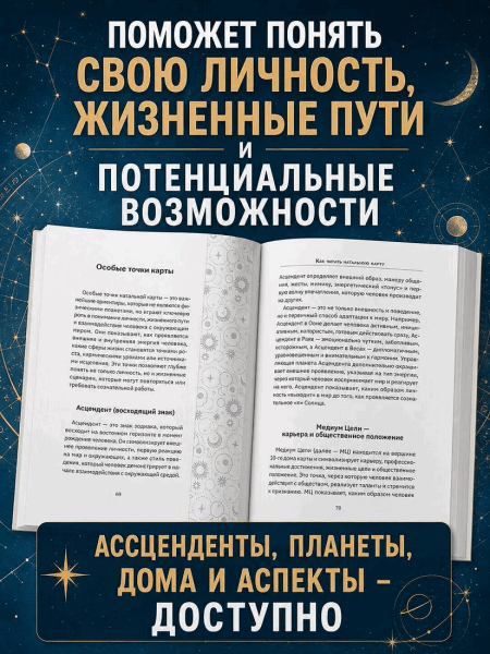 Книга: Как читать натальную карту. От асцендентов до домов и аспектов. АСТ EKS-797850
