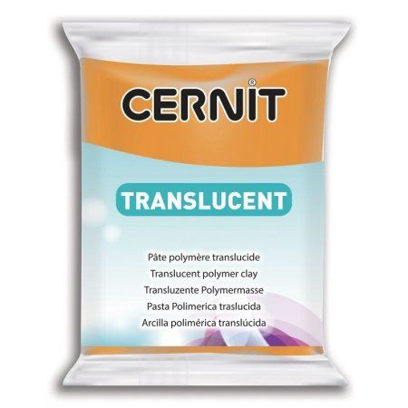 Пластика полимерная запекаемая CERNIT Translucent прозрачная 56 г (752 оранжевый) RH-CE0920056752