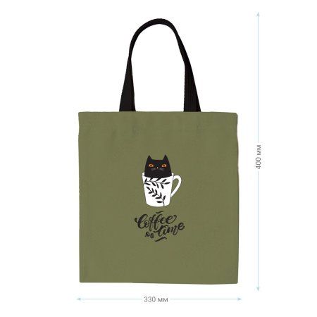 Сумка-шоппер MESHU "Coffee time" 33 x 40 см, канвас RE-MS_50132