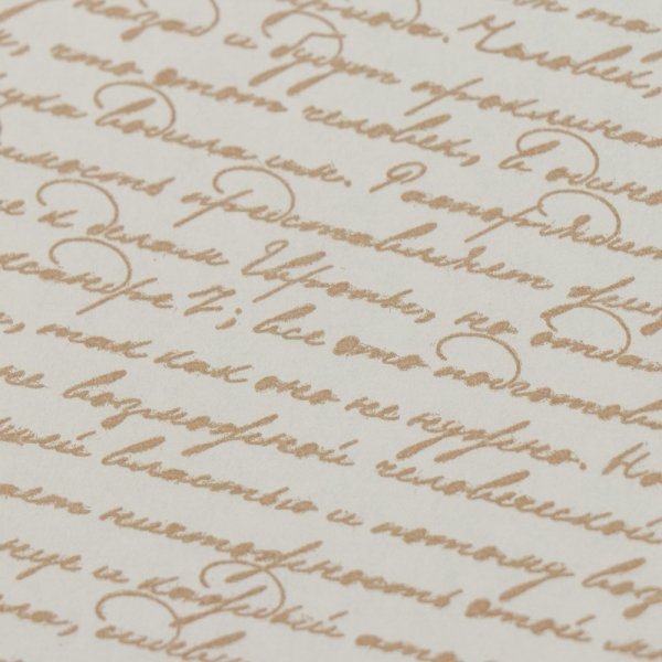 Бумага упаковочная крафтовая 0.70 х 10 м 70 г/м2 "Проза" золото на белом SIM-4634506