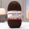 Пряжа Камтекс КТ "Детская забава" 80% акрил, 20% микрофибра 1 x 50 г 140 м 063 шоколад KAM-ZABAV-063