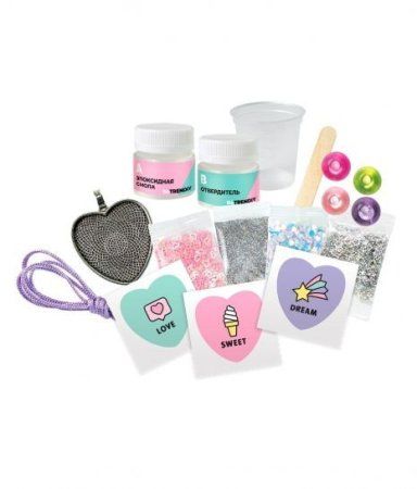 Набор по созданию украшения из эпоксидной смолы Be TrenDIY Кулон-сердечко AS-В001Y Набор по созданию украшения из эпоксидной смолы Be TrenDIY Кулон-сердечко AS-В001Y