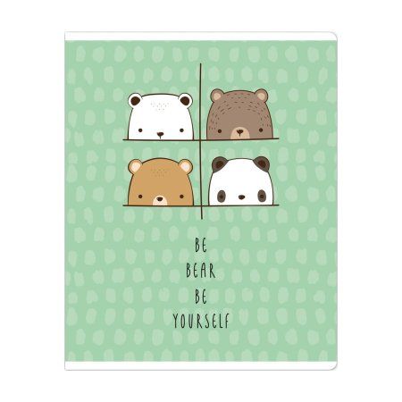 Тетрадь 48л. A5 клетка MESHU "Beary Beary" матовая ламинация, выборочный УФ-лак RE-MS_43098 Тетрадь 48л. A5 клетка MESHU "Beary Beary" матовая ламинация, выборочный УФ-лак RE-MS_43098