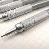 Карандаш PENTEL Graphgear 500 автоматический профессиональный HB 0.3 мм, серебряный корпус PG513-E