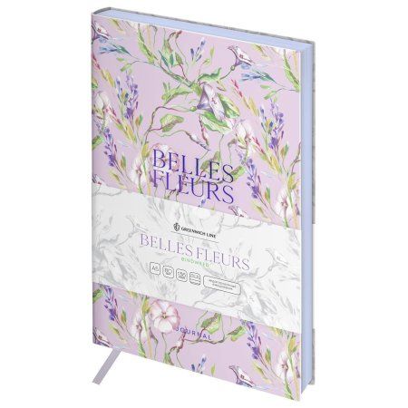Ежедневник недатированный A5 136л. Greenwich Line "Belles Fleurs. Bindweed" кожзам, тон. блок, цветной срез RE-ENA5_53260