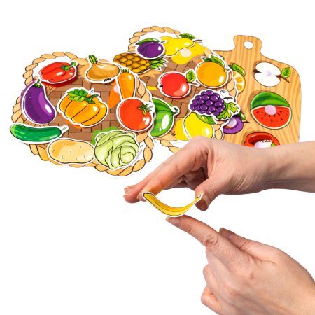 Игровой набор на липучках 10KOR PLASTIC "Фрукты и овощи" 3+ KOR-02865