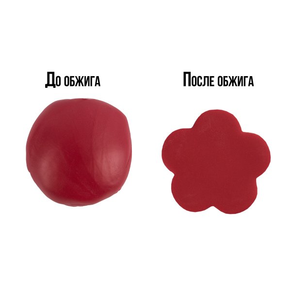 Полимерная глина CRAFT&CLAY 52 г №1077 брусничный CCH-52-1077