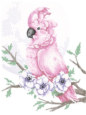 Кристальная (алмазная) мозаика ФРЕЯ на подрамнике "Какаду" 30 х 40 см ALPD-157