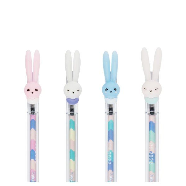 Ручка шариковая MESHU "Ice Cream Rabbit " синяя, 0.7 мм, корпус ассорти, с топпером RE-MS_02873