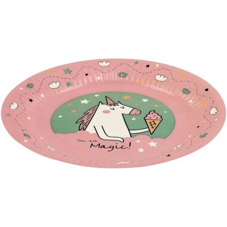 Тарелки бумажные MESHU "Unicorn" 18 см, 6 шт RE-MS_55436