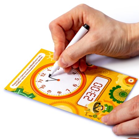 Обучающая игра "Который час" Пиши-стирай KOR-04389