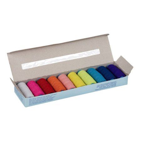 Нитки GAMMA "спандекс" 60% латекс, 40% полиэстер 10 х 25 м 27 я ассорти №1 ET-10-mix1