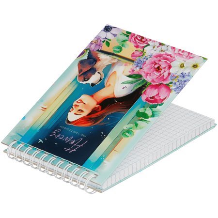 Блокнот A6 80л. BG "Цветочный стиль", твердая обложка, глянцевая ламинация, на гребне RE-Бт6гр80_лг_12781