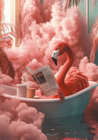 Пазл 1000 элементов ФРЕЯ "Фламинго на релаксе" PZL-1000/82