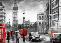 Картина по номерам: Лондон под дождем 40 x 50 см CV-MG2161