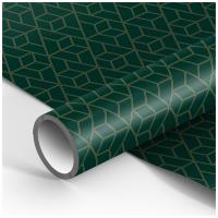 Упаковочная бумага глянцевая MESHU "Dark green" 1л. 70 x 100 см 90 г/м2 RE-М100_41102