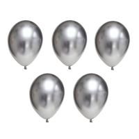 Набор воздушных шаров BOOMZEE 5 шт 30 см №06 хром металлик серебряный BXMS-30-06