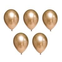 Набор воздушных шаров BOOMZEE 5 шт 30 см №05 хром металлик золотой BXMS-30-05