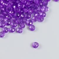 Бусины для творчества пластик "Кристалл с гранями фиолет" 20 г 0.4 x 0.6 x 0.6 см SIM-5131774