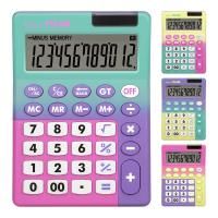 Калькулятор настольный MILAN Sunset 12 разрядов, двойное питание, ассорти ML-159706SN