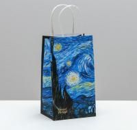 Пакет подарочный крафтовый "Ван Гог" 12 x 21 x 9 см 4753224