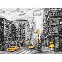 Картина по номерам на картоне ТРИ СОВЫ "Желтый Нью-Йорк" 30 x 40 см с акриловыми красками и кистями RE-КК_44069
