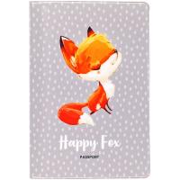 Обложка для паспорта MESHU "Happy Fox" ПВХ, 2 кармана RE-MS_34135